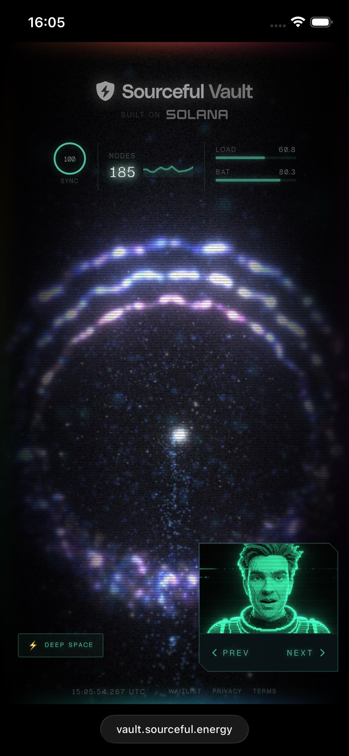 Deep space theme, nebula rings